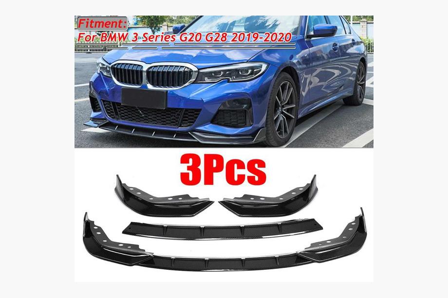 BMW 3-serien G20/G21 2018– Främre läppspoiler 1234 Upgrade (svart) Image