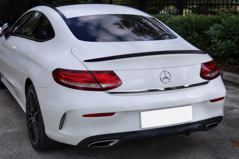 Mercedes C-class W205 2014–2021 Spoiler till Coupe (1234 Upgrade, svart) Foto 1