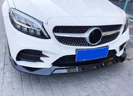 Mercedes C-class W205 2014–2021 Frontläppspoiler till stötfångare V2 1234 Upgrade (svart, 2018-2021) foto 1