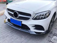 Mercedes C-class W205 2014–2021 Frontläppspoiler till stötfångare V2 1234 Upgrade (svart, 2018-2021) foto 2