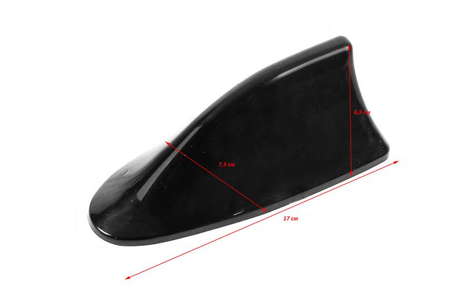 Shark fin-takantenn (svart, ABS) Foto 4