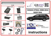 Nissan X-trail T31 2007–2014 Låsbara tvärbalkar för integrerade takrails WingBar V1 (2 st) foto 3