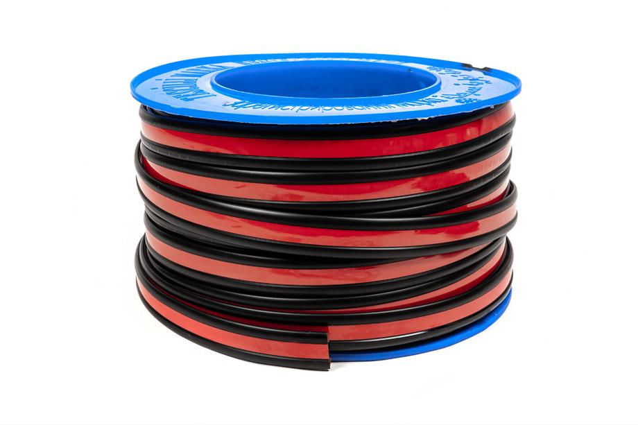 Svart list med röd rand per meter sal16b (1 meter, 27 mm) Foto 3