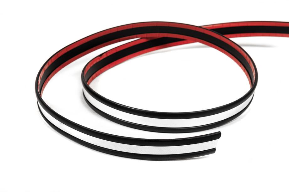 Svart dörrlist med kromlist per meter sal16a (1 meter, 27 mm) Image