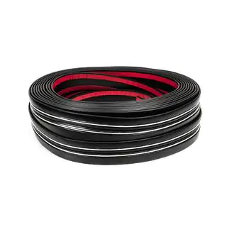 Svart dörrlist med kromlist som metervara sal97 (1 meter, 54 mm) foto 3