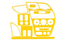 Peugeot 306 1993–2001 Instrumentpanelslister 1997-2001 (gul) foto 1