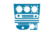 Opel Tigra 1994–2001 Instrumentpanelsöverdrag (blå färg) foto 1