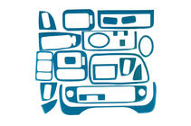 Honda Civic 1995–2001 Instrumentpanelsöverdrag (blå färg) foto 1