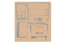 Toyota Corolla 1993–1998 Instrumentpanelister (aluminium) foto 1