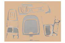 Nissan Almera N16 2000–2006 Instrumentpanellister 00-03 (aluminium) foto 1