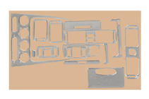 Toyota Corolla 1998–2002 Instrumentpanelslister 2000-2002 (aluminium) foto 1