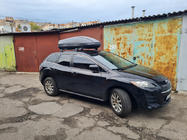 Mazda CX-7 2006–2012 Takräckesbågar för fasta monteringspunkter, låsbara Wingbar V3 (2 st.) Grå foto 2