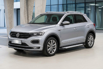 Volkswagen T-Roc 2017–2025 Sidosteg Allmond Grey (2 st, aluminium) foto 1