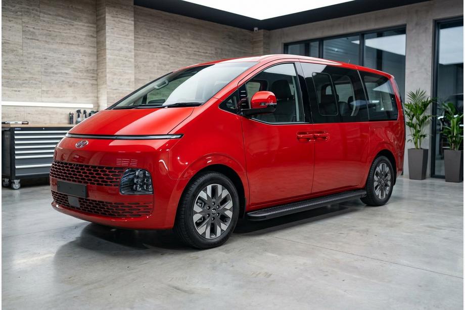 Hyundai Staria 2021– Sidosteg Maya V1 (2 st, aluminium) Image