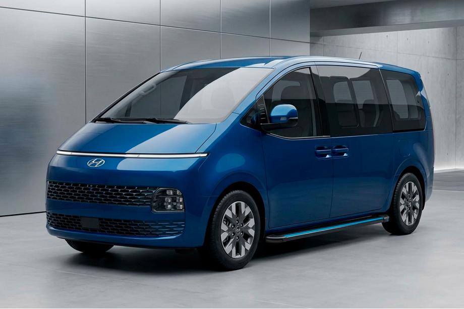 Hyundai Staria 2021– Sidosteg Maya Blue (2 st, aluminium) Foto 1