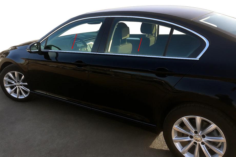 Volkswagen Passat B8 2015–2023 Fönsterlist SD/SW (rostfritt stål) Foto 1
