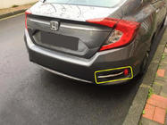 Honda Civic Sedan X 2016–2021 Rostfria kromlister för bakre dimljus (2-pack) foto 4