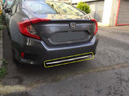 Honda Civic Sedan X 2016–2021 Kantskydd till bakre stötfångare i rostfritt stål foto 1