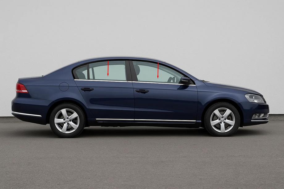 Volkswagen Passat B7 2012–2015 Fönsterlist SD/SW (rostfritt stål) Image