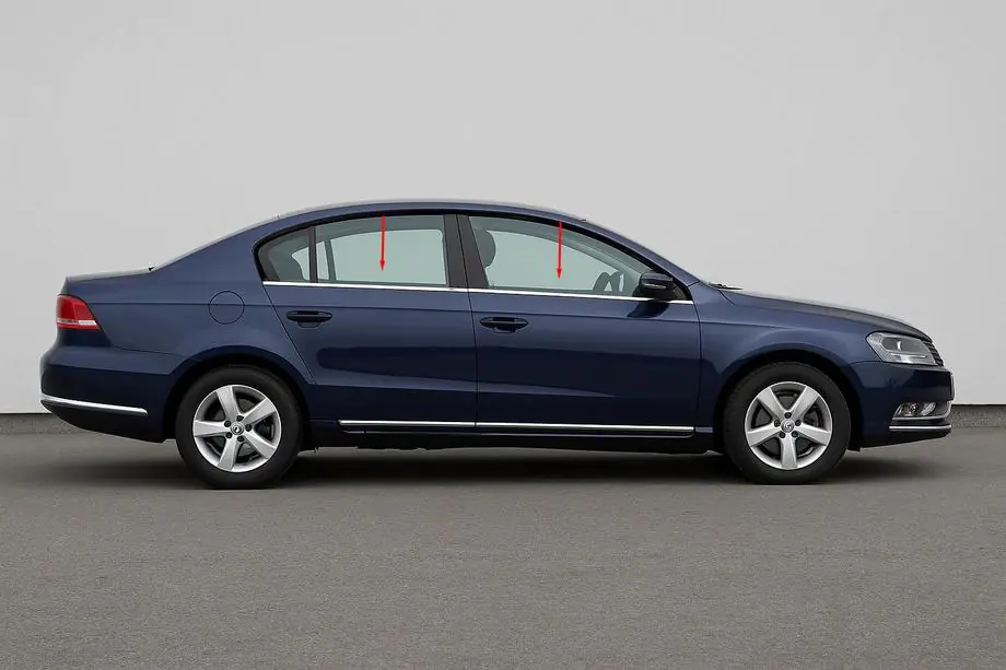 Volkswagen Passat B7 2012–2015 Fönsterlist SD/SW (rostfritt stål) Image