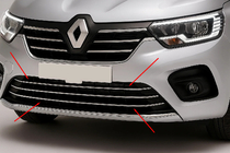 Renault Kangoo/Express 2021– Kromlister för stötfångargaller (3 st, rostfritt stål) foto 1