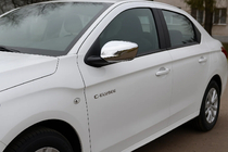 Citroen C-Elysee 2013–2022 Spegelkåpor (2 st, rostfritt stål) foto 1