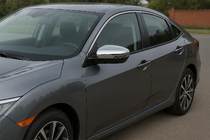 Honda Civic Sedan 2021– Spegelkåpor (2 st, rostfritt stål) foto 1