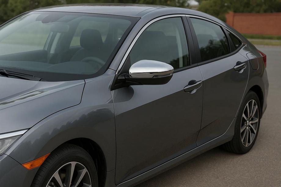 Honda Civic Sedan 2021– Spegelkåpor (2 st, rostfritt stål) Image