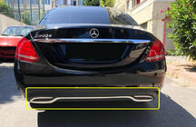 Mercedes C-class W205 2014–2021 Hörnskydd i rostfritt stål för bakre stötfångare V1 foto 1