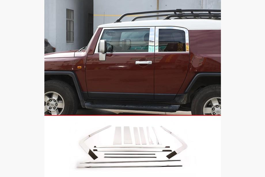 Toyota FJ Cruiser 2006–2022 Set fönsterlister (rostfritt stål, 16 delar) Foto 13