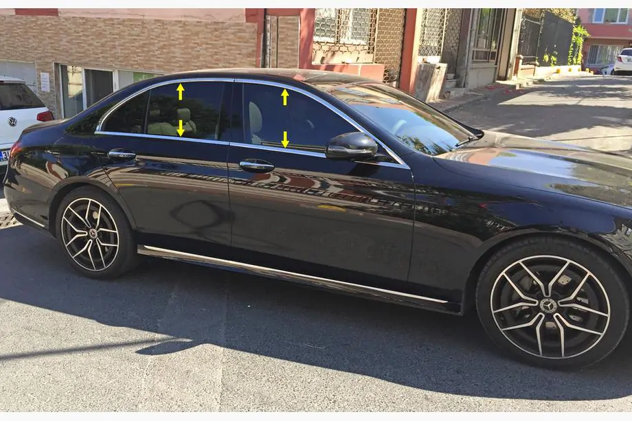 Mercedes E-klass W213 2016–2023 Komplett fönsteromramning (rostfritt stål) Image