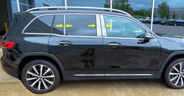 Mercedes GLB X247 2019– Stolplister (rostfritt stål) foto 1