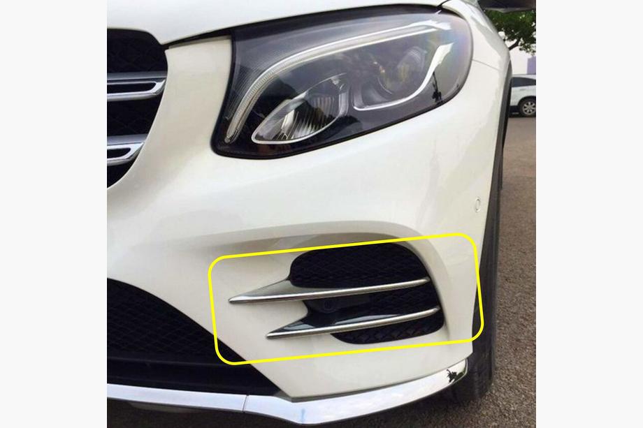 Mercedes GLC X253 2015–2022 Sidoskyddslister för främre stötfångare V1 (rostfritt stål) Foto 1