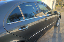 Mercedes E-klass W211 2002–2009 Yttre fönsterlister (rostfritt stål) SD, Carmos - turkiskt stål (4 st) foto 12