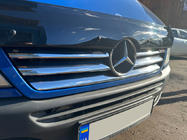 Mercedes Sprinter W901/902/903/904/905 1995–2006 Breda grillöverlägg (2002-2006, 6 delar, rostfritt) foto 1